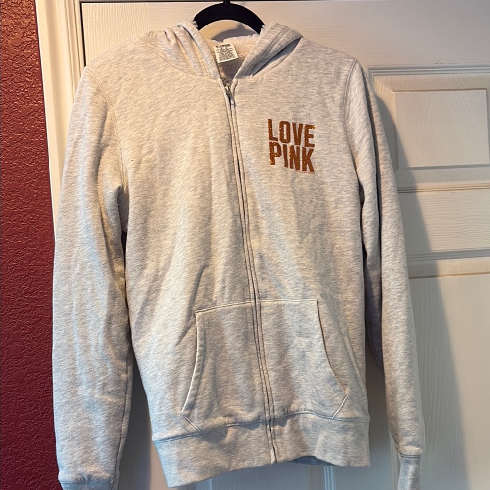 PINK Victoria's Secret Gray Broncos Hoodie
